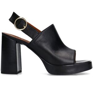 Sacha Zwarte leren sandalen met hak zwart vrouw 42 Sacha Zwarte leren sandalen met hak zwart vrouw 42