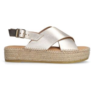 Sacha Gouden leren plateau sandalen goud vrouw 37 Sacha Gouden leren plateau sandalen goud vrouw 37