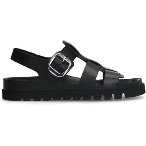 Sacha Zwarte leren sandalen zwart vrouw 38 Sacha Zwarte leren sandalen zwart vrouw 38