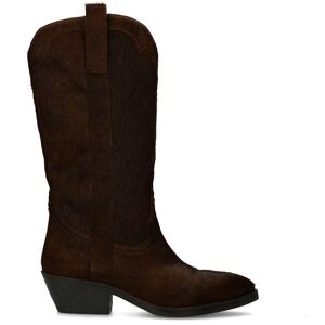 Sacha Bruine pony hair cowboylaarzen bruin vrouw 41 Sacha Bruine pony hair cowboylaarzen bruin vrouw 41