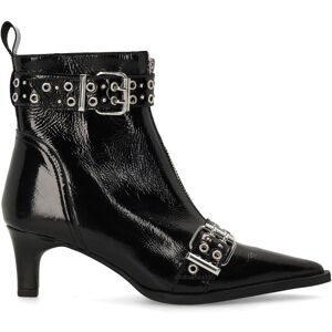 Sacha Zwarte lak leren enkellaarsjes met buckles zwart vrouw 36 Sacha Zwarte lak leren enkellaarsjes met buckles zwart vrouw 36