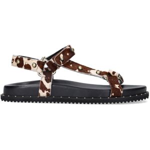 Sacha Cow print leren sandalen bruin vrouw 42 Sacha Cow print leren sandalen bruin vrouw 42