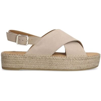 Sacha Beige suède plateau sandalen beige vrouw 40 Sacha Beige suède plateau sandalen beige vrouw 40