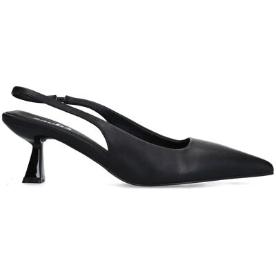 Sacha Zwarte leren slingback pumps zwart vrouw 41 Sacha Zwarte leren slingback pumps zwart vrouw 41