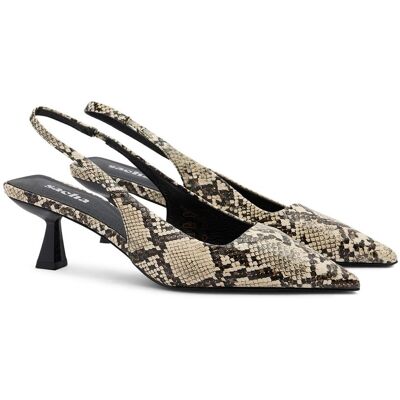 Sacha Slingback pumps met snake print multicolor vrouw 38 Sacha Slingback pumps met snake print multicolor vrouw 38