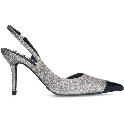 Sacha Zilveren glitter slingback pumps zilver vrouw 36 Sacha Zilveren glitter slingback pumps zilver vrouw 36