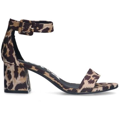 Sacha Leopard sandalen met blokhak bruin vrouw 36 Sacha Leopard sandalen met blokhak bruin vrouw 36