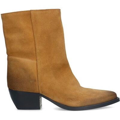 Sacha Taupe suède enkellaarsjes met hak bruin vrouw 36 Sacha Taupe suède enkellaarsjes met hak bruin vrouw 36