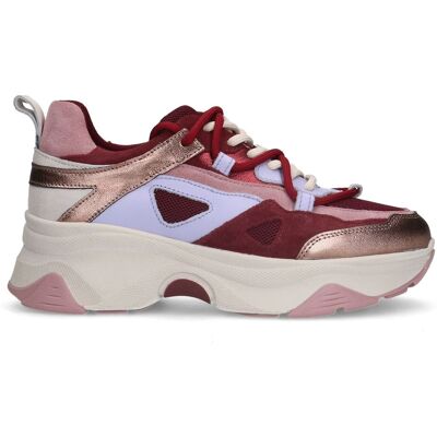 Sacha Rode leren platform sneakers rood vrouw 36 Sacha Rode leren platform sneakers rood vrouw 36