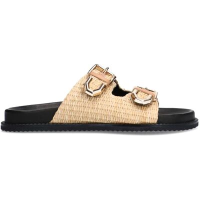 Sacha Beige raffia slippers beige vrouw 40 Sacha Beige raffia slippers beige vrouw 40