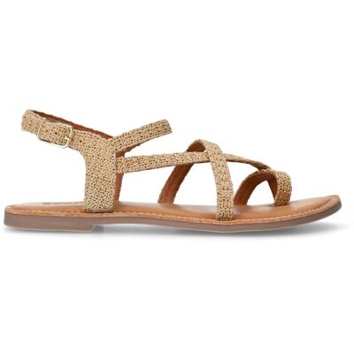 Sacha Beige raffia sandalen met gekruiste bandjes beige 38 Sacha Beige raffia sandalen met gekruiste bandjes beige 38