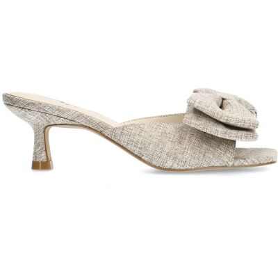 Sacha Beige muiltjes met hak en strik beige vrouw 36 Sacha Beige muiltjes met hak en strik beige vrouw 36