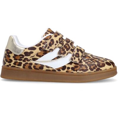 Sacha Leopard sneakers met klittenband bruin vrouw 36 Sacha Leopard sneakers met klittenband bruin vrouw 36