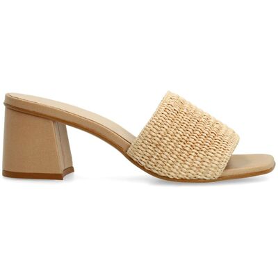 Sacha Beige muiltjes met blokhak beige vrouw 36 Sacha Beige muiltjes met blokhak beige vrouw 36