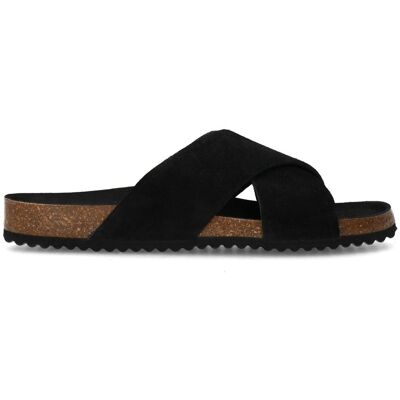 Sacha Zwarte suède slippers zwart vrouw 36 Sacha Zwarte suède slippers zwart vrouw 36