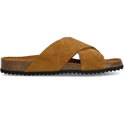 Sacha Cognac suède slippers bruin vrouw 36 Sacha Cognac suède slippers bruin vrouw 36