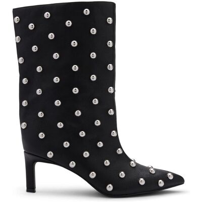 Sacha Zwarte enkellaarsjes met zilverkleurige studs zwart vrouw 37 Sacha Zwarte enkellaarsjes met zilverkleurige studs zwart vrouw 37