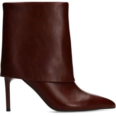 Sacha Bordeaux flap enkellaarsjes met hak rood vrouw 42 Sacha Bordeaux flap enkellaarsjes met hak rood vrouw 42