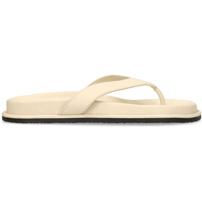 Sacha Off white leren slippers wit vrouw 40 Sacha Off white leren slippers wit vrouw 40