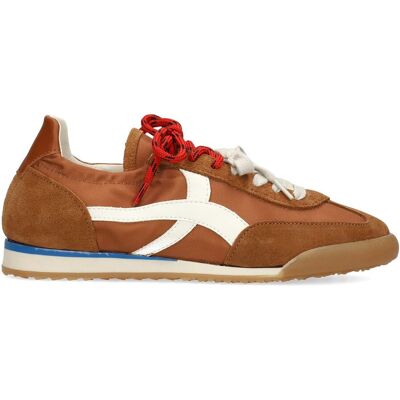 Sacha Cognac suède sneakers met dubbele veters bruin vrouw 36 Sacha Cognac suède sneakers met dubbele veters bruin vrouw 36