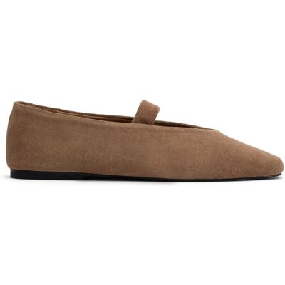 Sacha Taupe suède ballerina's bruin vrouw 36 Sacha Taupe suède ballerina's bruin vrouw 36
