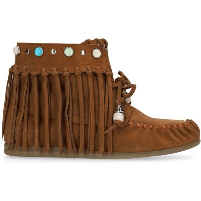 Sacha Cognac suède veterschoenen met franjes bruin vrouw 40 Sacha Cognac suède veterschoenen met franjes bruin vrouw 40