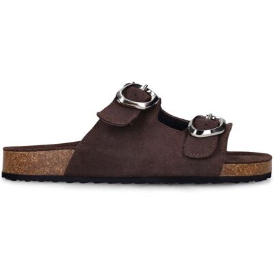 Sacha Bruine suède slippers bruin vrouw 41 Sacha Bruine suède slippers bruin vrouw 41