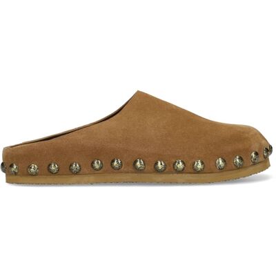 Sacha Taupe suède clogs met studs bruin vrouw 41 Sacha Taupe suède clogs met studs bruin vrouw 41