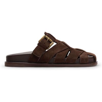 Sacha Bruine suède slippers bruin vrouw 41 Sacha Bruine suède slippers bruin vrouw 41
