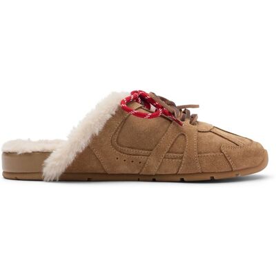 Sacha Beige suède faux fur sneaker muiltjes beige vrouw 36 Sacha Beige suède faux fur sneaker muiltjes beige vrouw 36