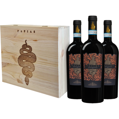 Wijnbeurs Montedidio Papias Primitivo di Manduria op Kist Wijnbeurs Montedidio Papias Primitivo di Manduria op Kist