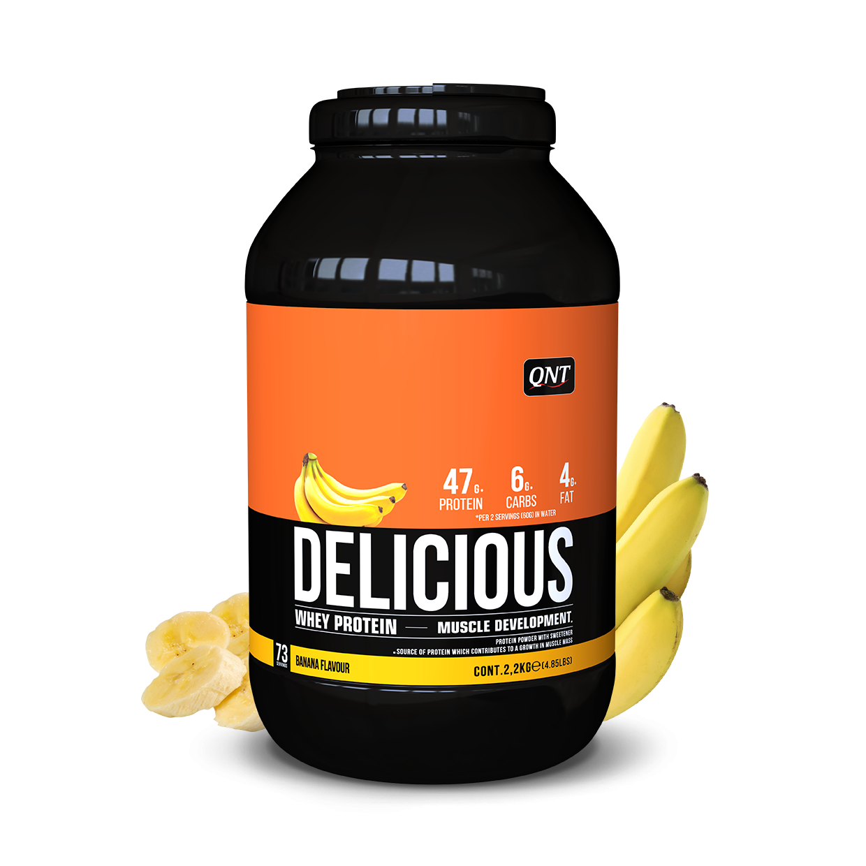 QNT Delicious Whey Protein - Eiwit Poeder - 2200 gr - Banana