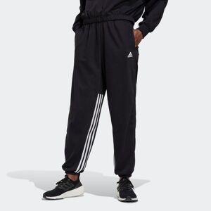 adidas Hyperglam 3-Stripes Oversized Cuffed Joggers with Side Zippers - 2XS,XS,S,M,L,XL,2XL
