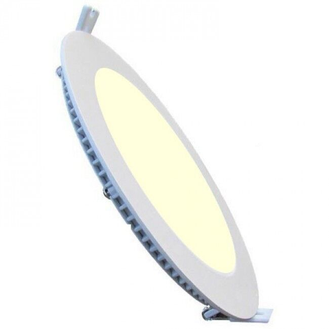 BES LED LED Downlight Slim - Inbouw Rond 18W - Dimbaar - Warm Wit 3000K - Mat Wit Aluminium - Ø225mm