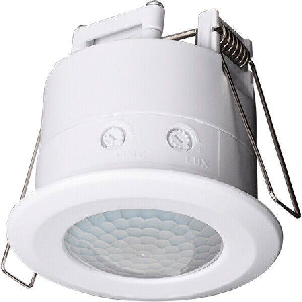 BES LED Bewegingssensor - Aigi - Inbouw Rond - Mat Wit Kunststof - 360° 8m