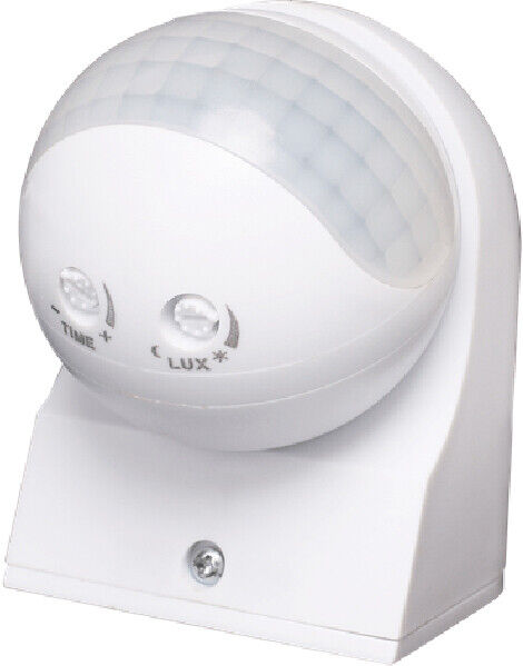 BES LED Bewegingssensor - Aigi - Tucy - Opbouw Rond - Mat Wit Kunststof - 180° 12m - Spatwaterdicht