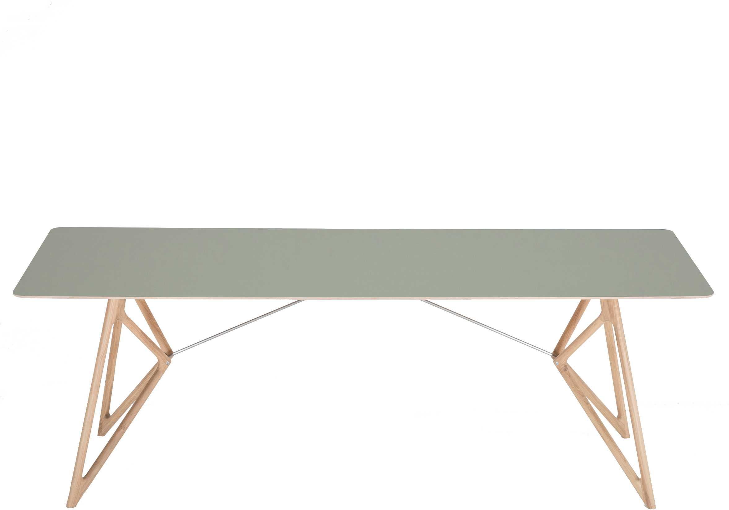 Gazzda Tink Tafel linoleum 220x90 whitewash Dark Olive