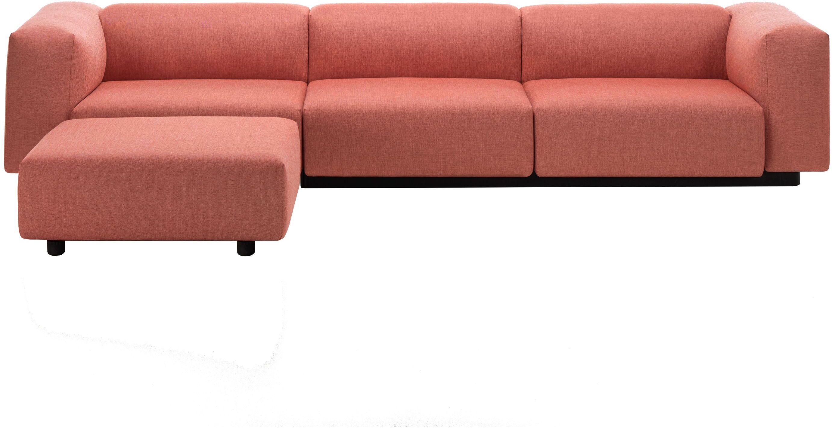 Vitra Soft Modular bank met chaise longue volo brick