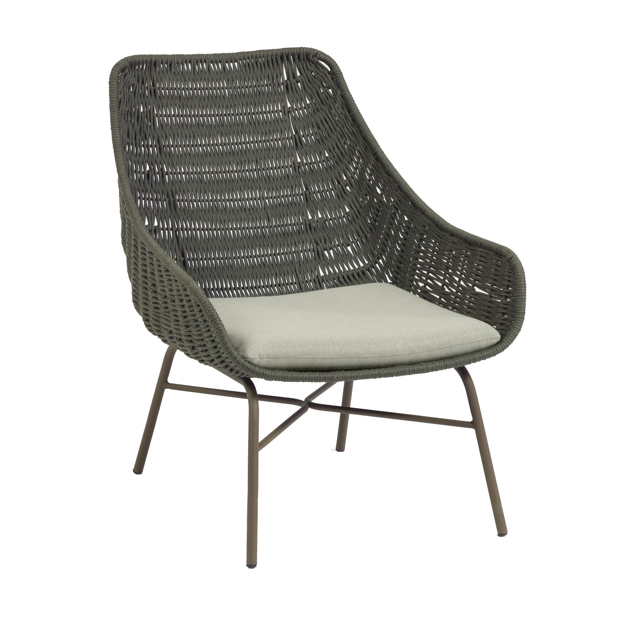 Kave Home Abeli fauteuil buiten groen