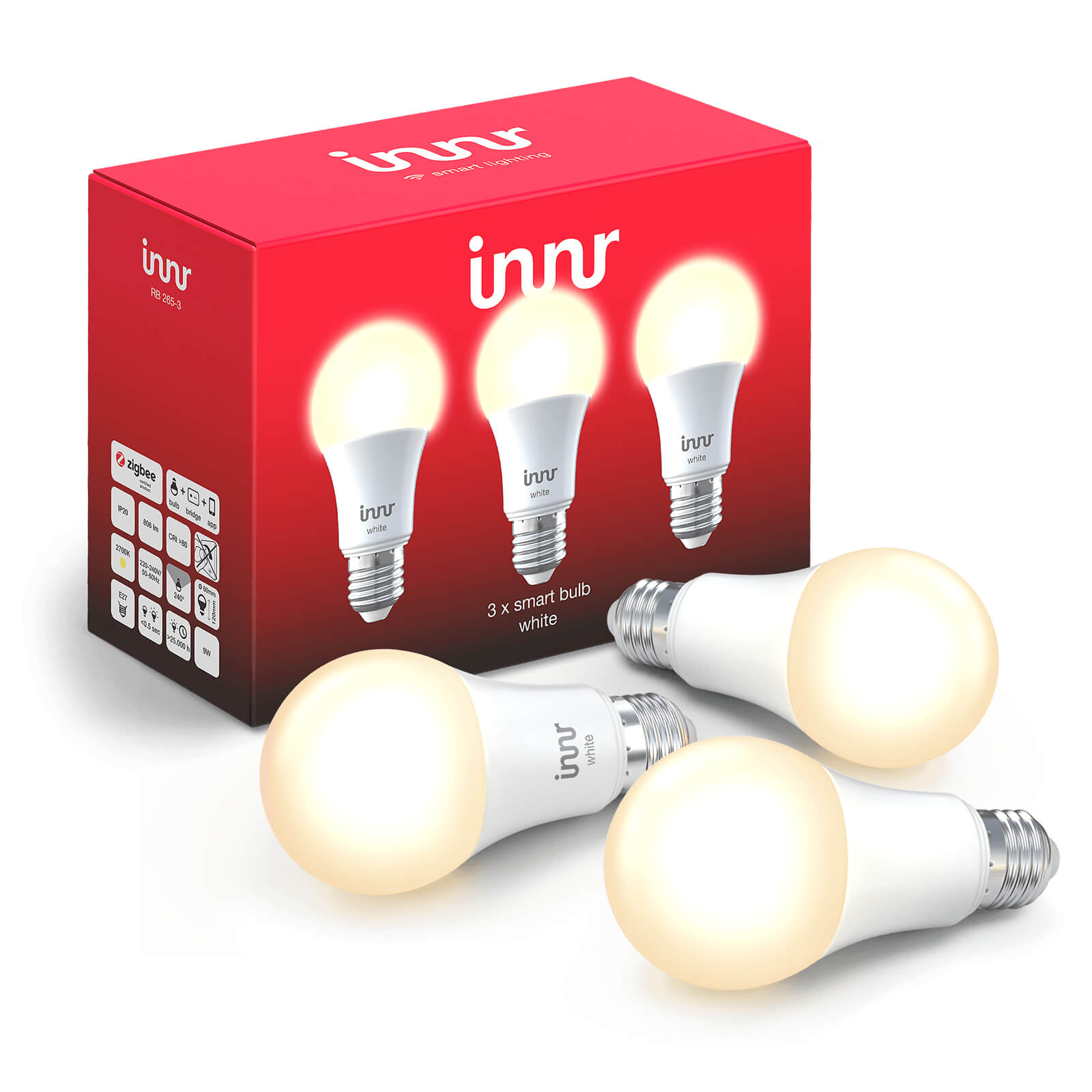 Innr Smart Lamp E27 Wit, 3-pack