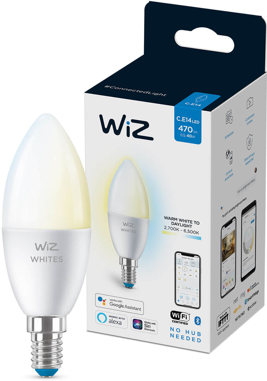 WiZ kaarslamp - Wi-Fi - wittinten - E14