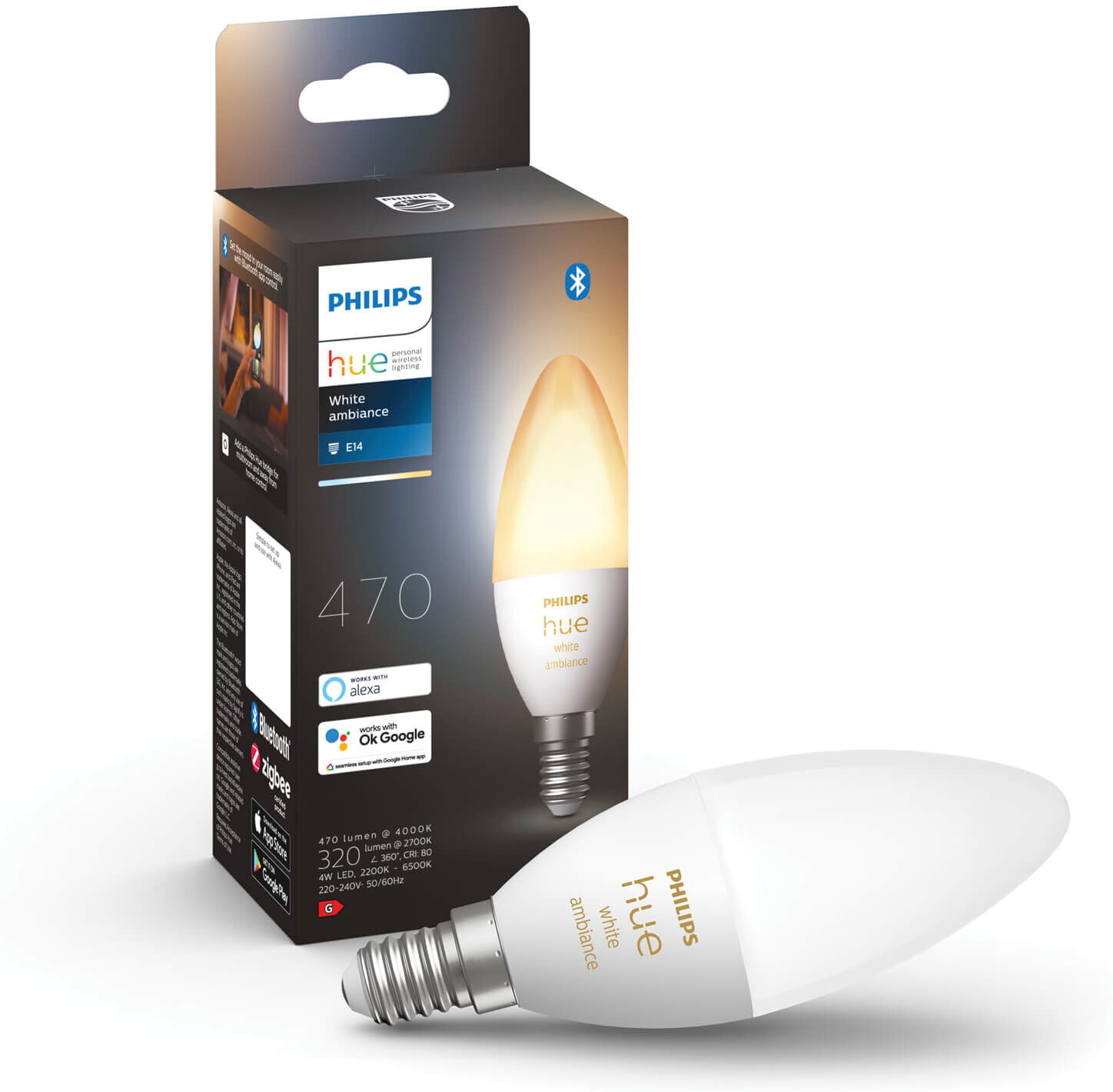 Philips Hue kaarslamp - White Ambiance - E14