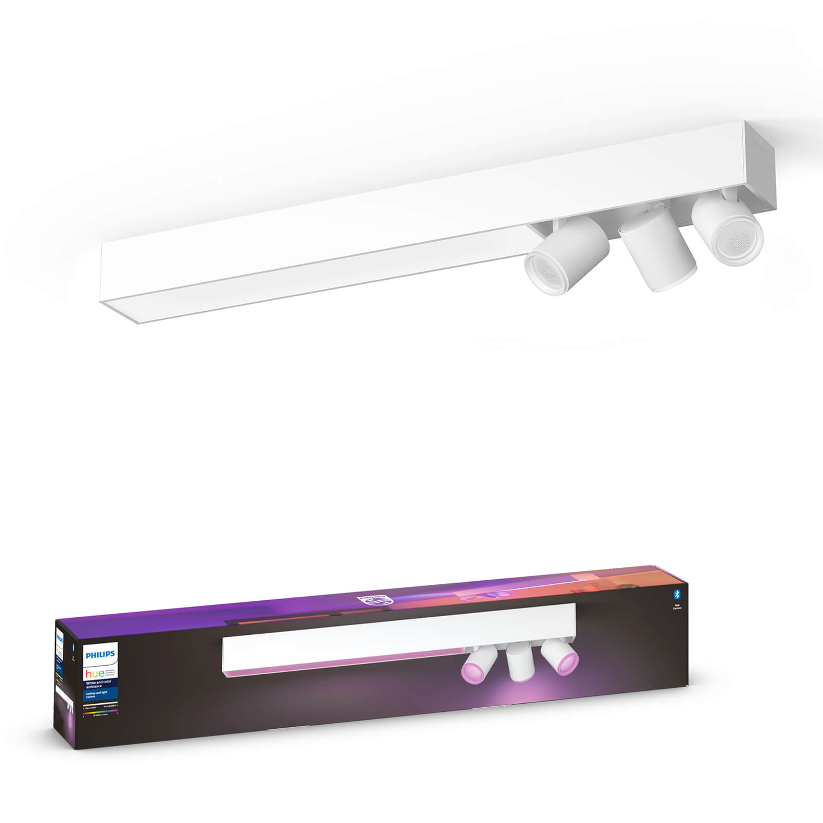 Philips Hue Centris opbouwspot - White & Color - 3-spots met downlight wit