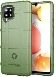 Geen Samsung Galaxy A42 Hoesje Shock Proof Rugged Shield Groen