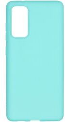 Geen Samsung Galaxy S20 FE Hoesje Dun TPU Matte Back Cover Cyaan