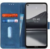 Geen Nokia 3.4 Vintage Book Case Hoesje Wallet Blauw