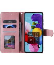 Geen Samsung Galaxy S20 FE Hoesje Retro Book Case Portemonnee Roze