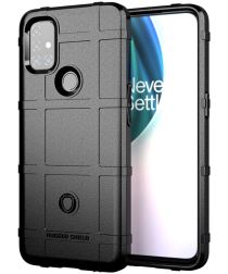 Geen OnePlus Nord N10 Hoesje Shock Proof Rugged Shield Zwart