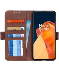 Geen OnePlus 9 Pro Hoesje Portemonnee Book Case met Stand Bruin