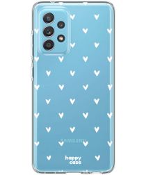 HappyCase Samsung Galaxy A52 / A52S Hoesje Flexibel TPU Hartjes Print